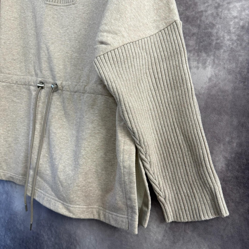 Varley Sweatshirt Women X-Large Beige Cavello Longline Fleece Turtleneck‎ Soft - Picture 4 of 13
